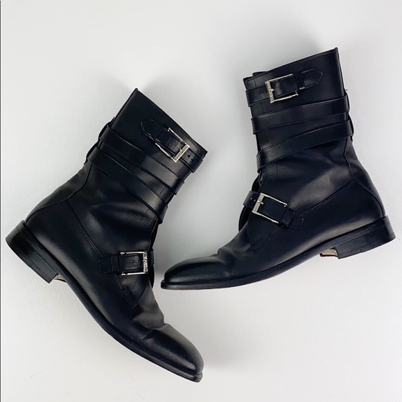 Versace Other - Versace Tall Leather Dress Boots Men’s Sz 9